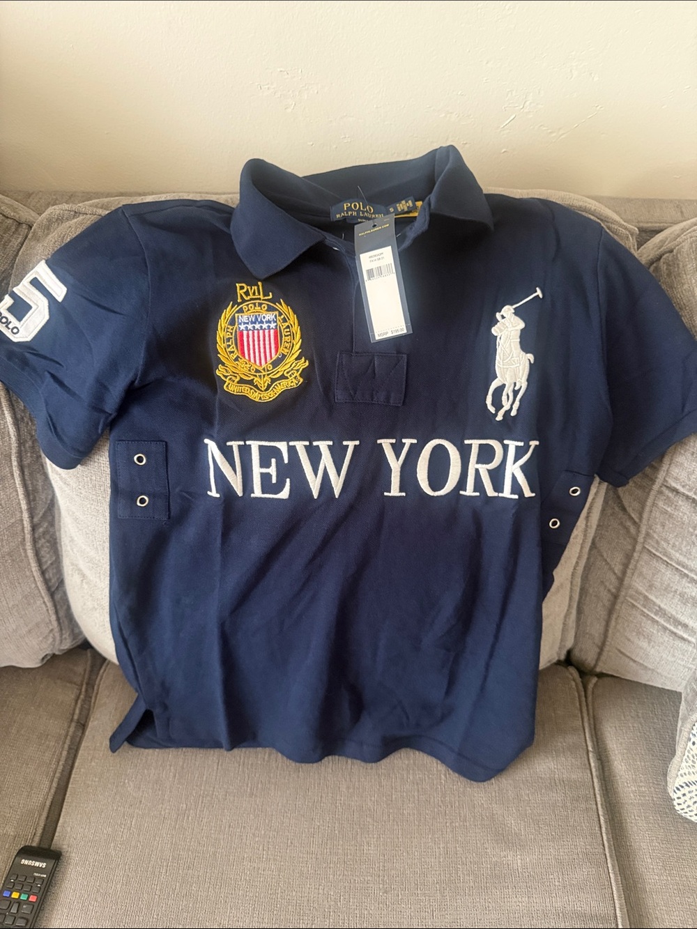 Polo by Ralph Lauren Navy Kids' New York Crest Polo